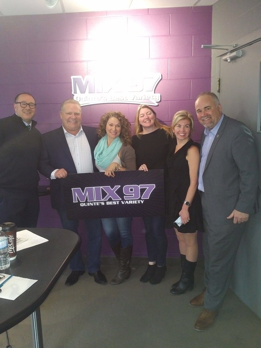 SeanKelly97's tweet photo. Thanks for the visit @fordnation @MIX97radio @ToddSmithPC @Alana_Cameron @OrlenaCain #Studio97 @OntarioPCParty https://t.co/NXEEXzUPQg