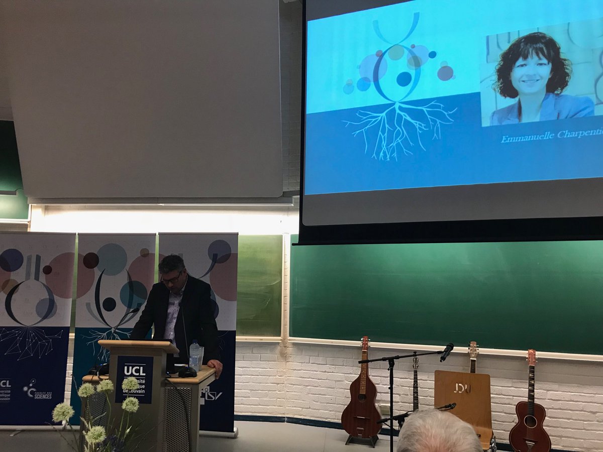 Bernard Hallet introducing Honoris causa for Emmanuelle Charpentier #UCLouvain.