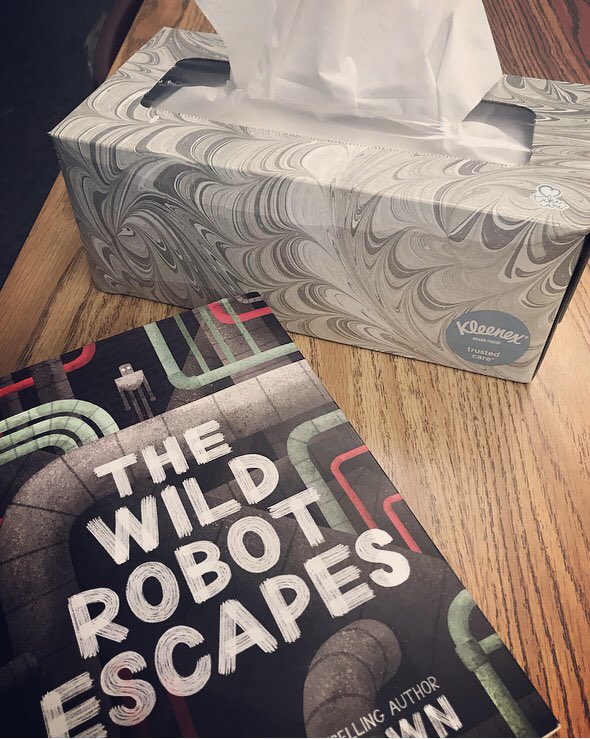 You know you’re attached to a character when your Ss bring you the box of tissues before you start your read aloud! <a href="/itspeterbrown/">peter brown!</a> #thewildrobot #rozforpresident #allthefeels