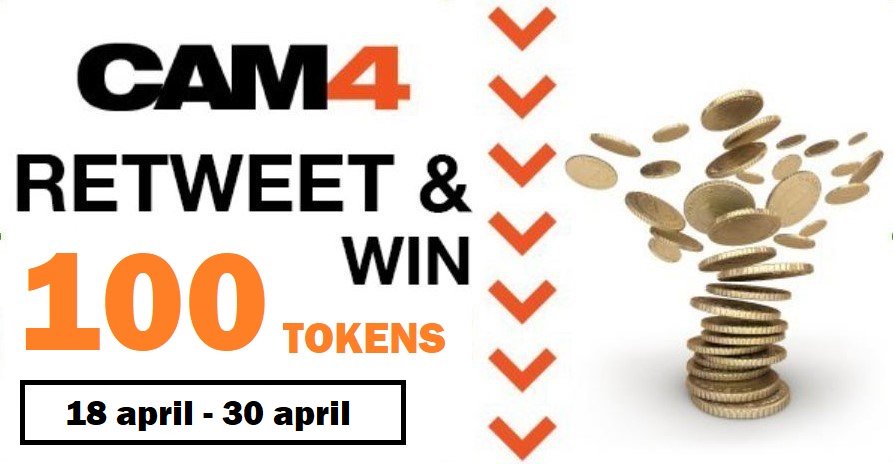 Cam4_NL's tweet photo. We gaan er weer voor! Win 100 gratis tokens door dit bericht te retweeten en ons te volgen op Twitter! #cam4 #deelenwin #shareandwin #freetokens #win #gratis #livecams #camgirls en dan kun je helemaal los op https://t.co/R1jAvhPfkd ;) https://t.co/jukqwOBTiF