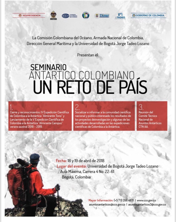 Los invitamos a todos al Seminario Antártico hoy 18 y 19 de abril en la <a href="/Utadeo_edu_co/">Utadeo</a>