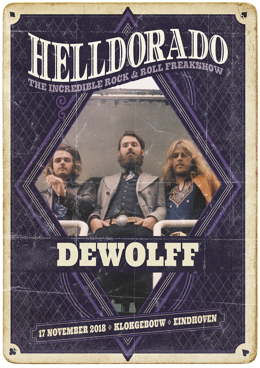 NMTHYPE's tweet image. Nieuwe namen voor #HELLDORADO:
@BananeMetalik (FR) • @DeWolffMusic (NL) • Drown the Clown • Greenleaf (SWE) • @LuciferBand (SWE) • @ThePicturebooks (D)
Zaterdag 17 november 2018 @Klokgebouw Eindhoven-