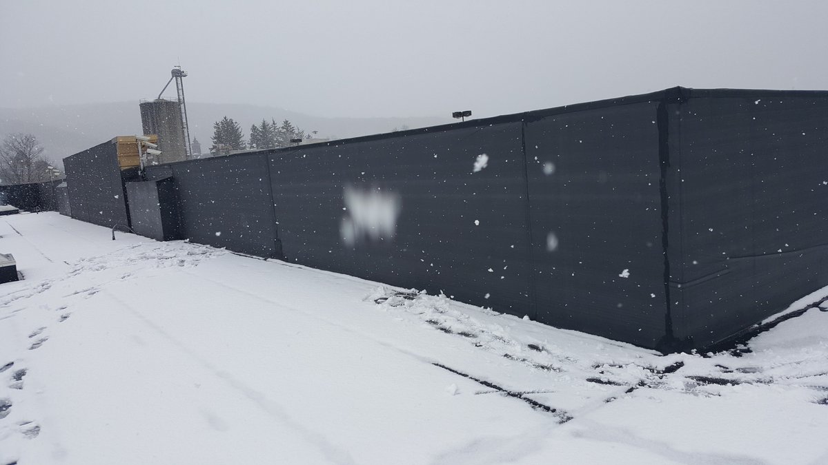 LowSlope's tweet photo. April Snow Showers! Check out the rooftop #snow pictures sent in from our Pennsylvania crew. https://t.co/M1ox6x4mHw