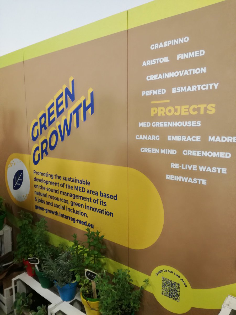 @MED_GreenGrowth exhibition of urban garden in the #MADEinMED event of @MEDProgramme . Visit @GREENOMED_EU and other GG projects there @PEFMEDproject @medMADRE @GRASPINNO_MED @projectcamarg