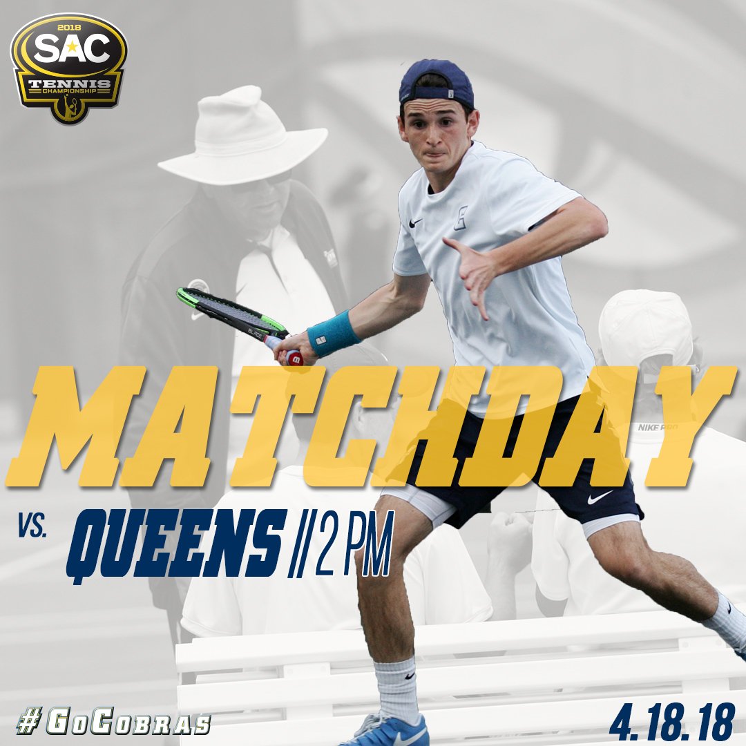 Coker_Cobras's tweet photo. It's MATCH DAY for #CokerMTEN ‼️ The Cobras will compete at Queens against the Royals in the @SAC_Athletics Championship quarterfinals at 2 pm! 🎾

#GoCobras
#CokerPride
#FearTheFangs https://t.co/ZubRnd37kh