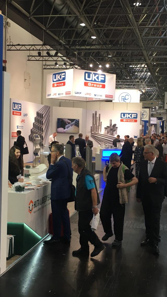 UKFStainlessLtd's tweet photo. Today at #Tube2018 Dusseldorf, our Sales Director Ian Griffiths and Business Development Manager Steve Egginton have joined Phil and Chris Morris at our stand (Hall 3, Stand A19).
Be sure to pop down and speak to them about how we can help your business. #UKmfg #EUmfg https://t.co/Ndpf6xu7FF
