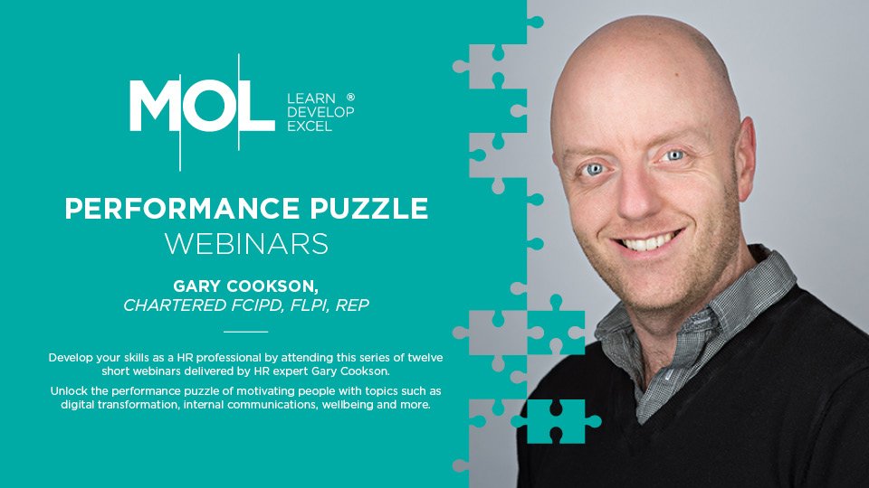 MOLlearn's tweet photo. Associate tutor and HR expert @Gary_Cookson invites you to join him at the launch of the Performance Puzzle #webinarseries on the 24 April. The first webinar of this 12 part series will explore how achieving a flexible work-life balance improves motivation
https://t.co/Jf5BP6sFcB https://t.co/zg2VcRnIOw