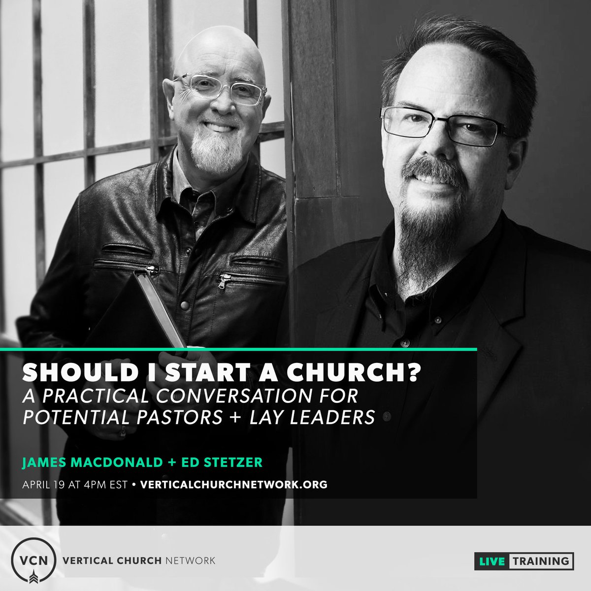 verticalcn's tweet image. TOMORROW | Should you start a church? Join us for a live, practical conversation about church planting with Pastor James MacDonald and Ed Stetzer. Register for free at verticalchurchnetwork.org/resources