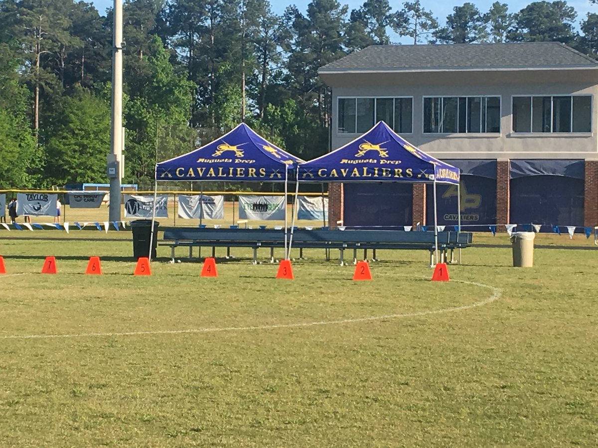 AugustaPrep's tweet photo. Track and field coach (and athletic director) Tom Holodak has the Augusta Prep stadium ready for today’s region track and field meet, which begins at 10 a.m. Best of luck to all the competitors. Go Cavs! #prepstories https://t.co/qsvlZdLusd