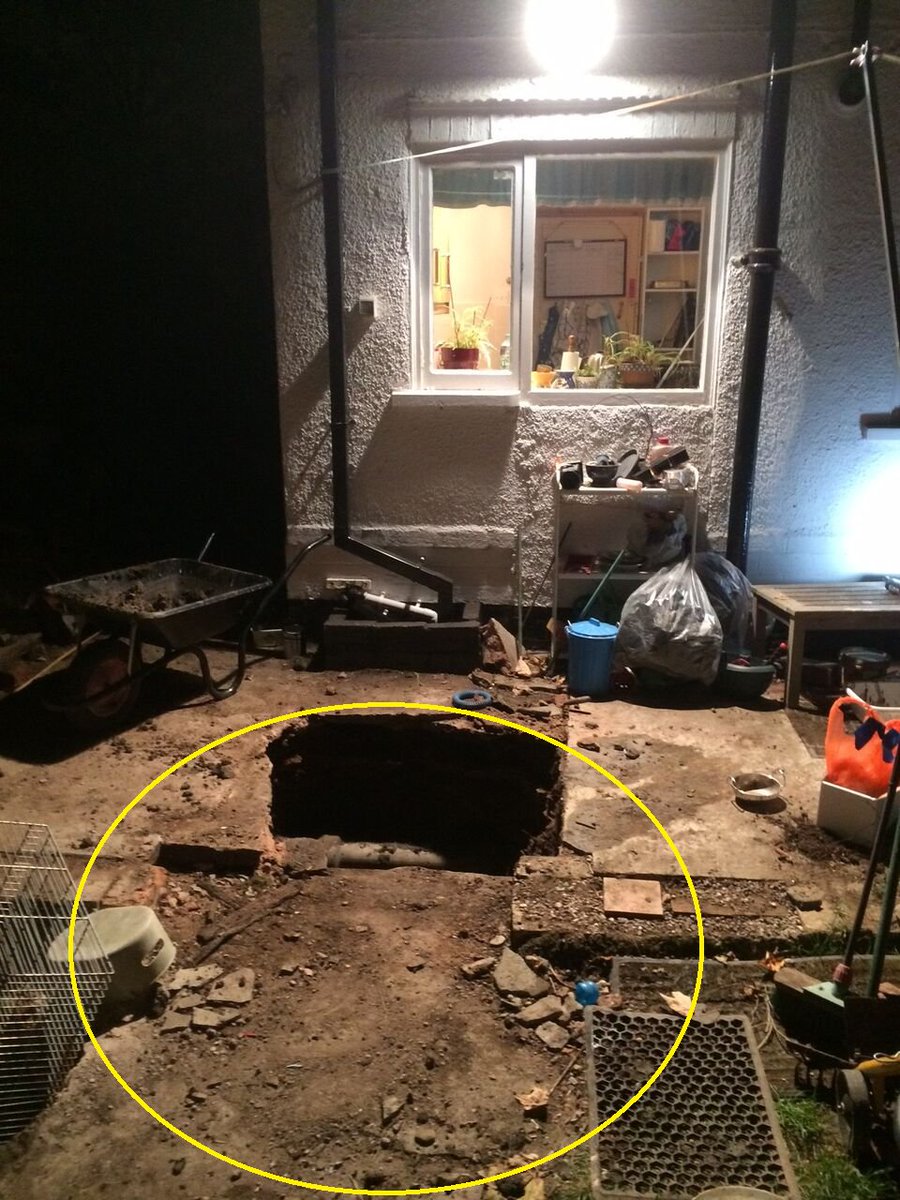 Geoinvestigate's tweet photo. Geoinvestigate #mineshaft and #sinkhole #HELPLINE assists caller with #deskstudy #siteinvestigation to locate old #ironstone #shaft in rear garden. #Mineentry is circular as shown by this accurate old 1866 map. Tune in tomorrow to see what was found below the surface. https://t.co/6H2CryWulZ