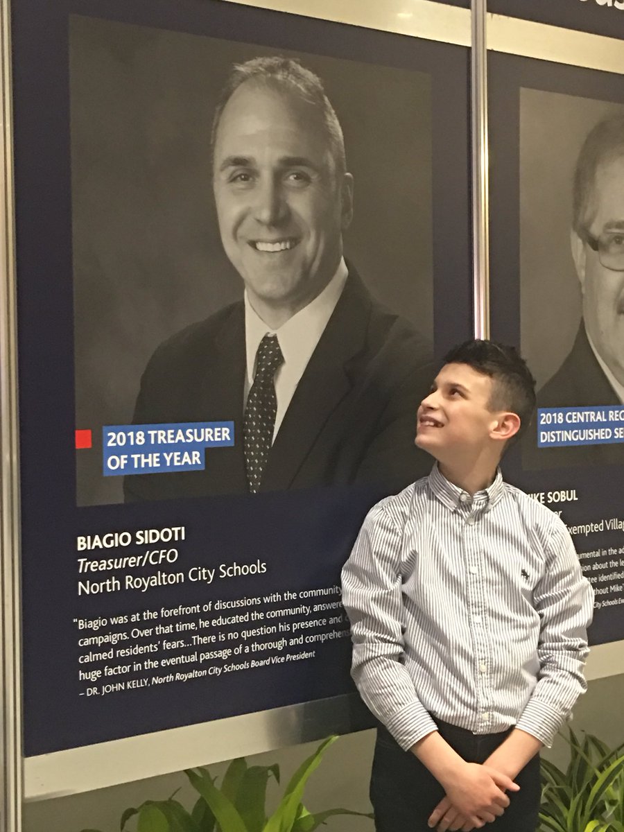 Son of <a href="/oasbo/">OASBO</a> Treasurer of the Year looks up to his father Biagio Sidoti on the Wall of Fame -this is what it’s all about the love of family - Ohio Annual Workshop