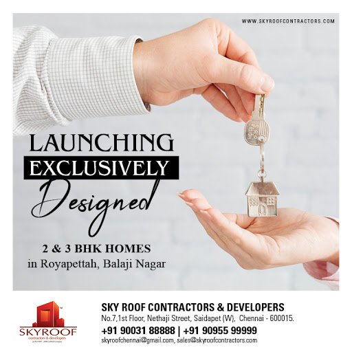 skyroofcontract's tweet photo. A happy home is the beginning of a happy life! At Skyroof Contractors, Last few properties left ! Call +91 - 90955 99999 / 90031 88888 for @skyroofcontract . Luxurious Apartments in Royapettah ( Balaji Nagar). https://t.co/eKiy9j5AbU