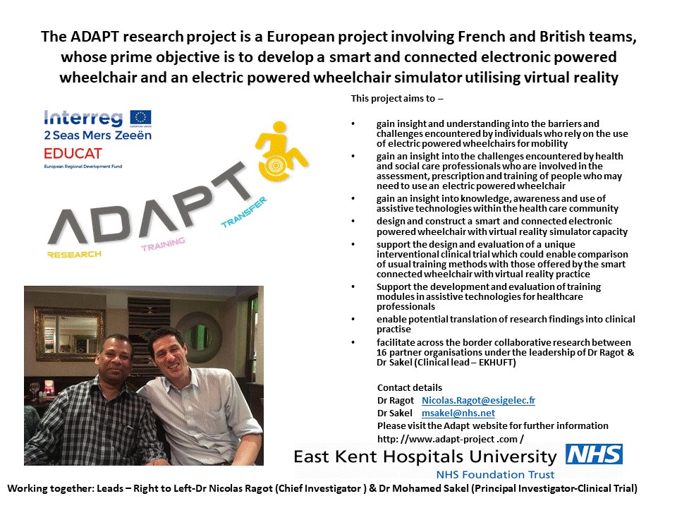 K_neurorobotics's tweet photo. @KMiddletonCSP We are presenting ADAPT tomorrow @DrSakel @KBIForum Sharing how collaborative research can improve patients' lives @EKHUFT_Research @EKHUFT @thecsp #improvingpatientcare https://t.co/kZc3oSyolZ