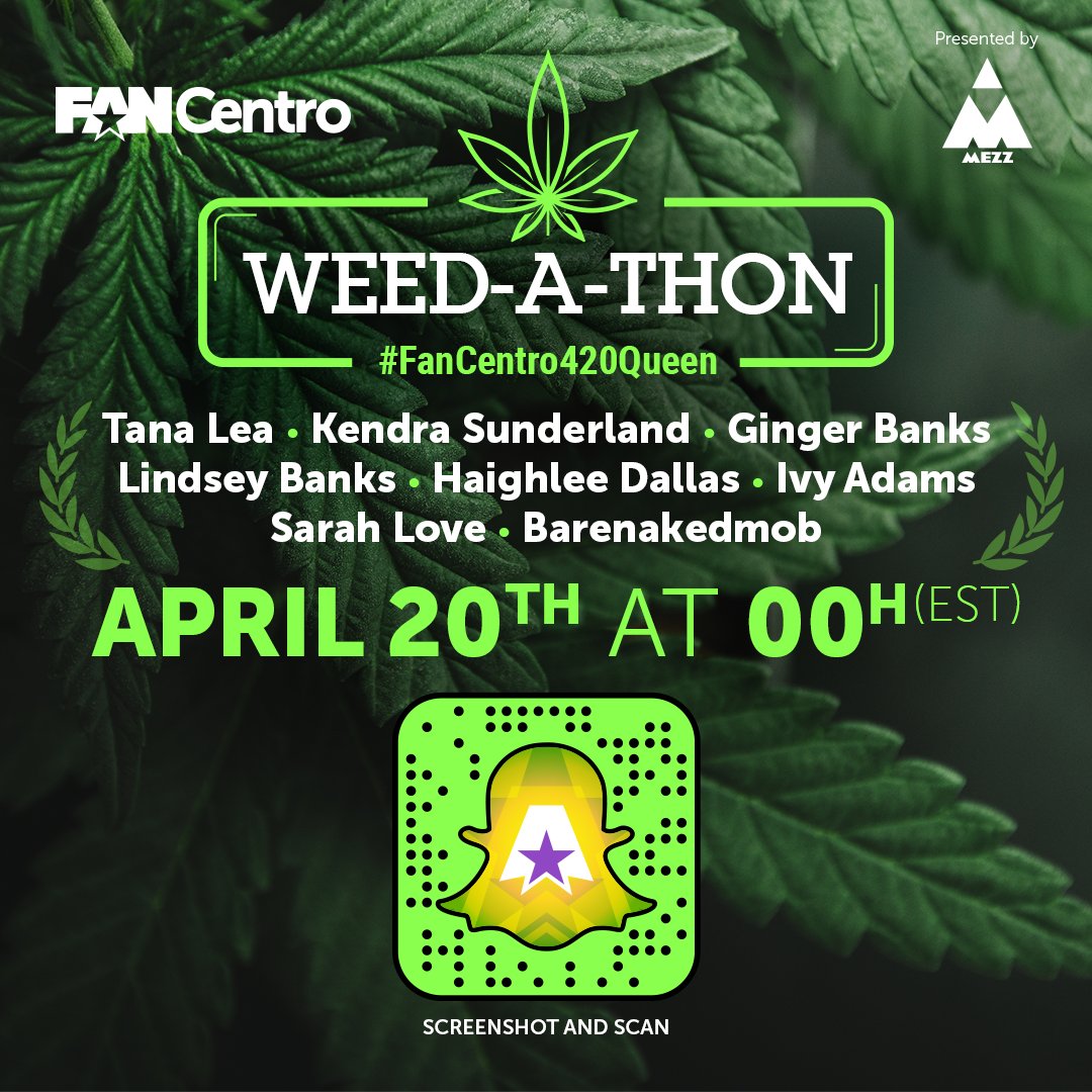 FanCentro's tweet photo. #420 is coming! Help us crown the #FanCentro420Queen!!! #fancentro #weedathon #potparty #models https://t.co/BS9knk5JQS