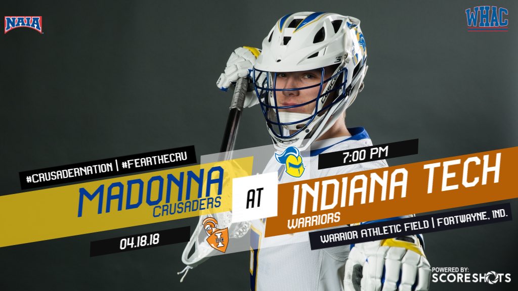 MUCrusaders's tweet photo. #GAMEDAY 
@naia #2 @MUCrusadersMLax 🆚 #3 @intechwarriors in #BattleofUnbeatens 
@whacathletics title on the line!
⏰ 7 PM
📍Fort Wayne, Ind.
🎥📊 https://t.co/wSkgcvr1Zt #CrusaderNation #FearTheCru #HistroyInTheMaking #YearTwo #Undefeated https://t.co/HSP4MbN3l5
