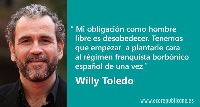ecorepublicano's tweet photo. Willy Toledo citado a declarar ante el juez por insultar a Dios y a la Virgen María
https://t.co/ZdOqmzTJlB https://t.co/RImJd7shQV