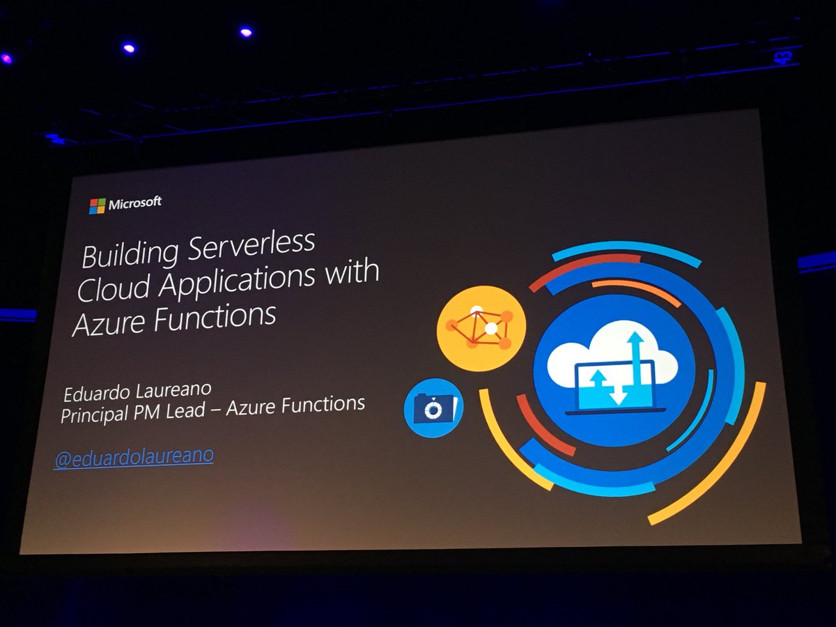 sweet_systems's tweet photo. And the last one: @AzureFunctions with @eduardolaureano. Let’s see how are the benefits to use them. #MSTechSummit https://t.co/UuMRFjFWAP