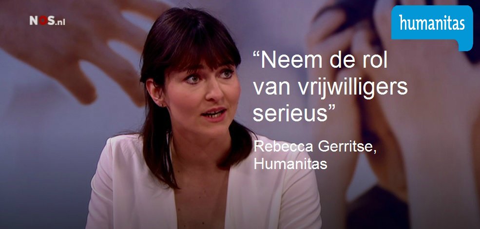 “Neem de rol van vrijwilligers serieus” was de oproep van Rebecca
Gerritse van Humanitas gisteravond in <a href="/Nieuwsuur/">Nieuwsuur</a>. Bekijk het item van dinsdag
17 april terug vanaf 10’08 min. nos.nl/uitzending/nie…
Foto: NOS #vrijwilligerswerk #nieuwsuur #humanitas