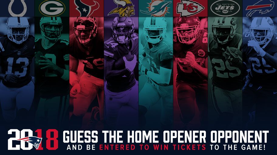 Patriots's tweet photo. While we wait for tomorrow's schedule release...

Guess the #Patriots home opener opponent &amp; you could be here: https://t.co/VmirdemCd7 https://t.co/38TgKKqL1v