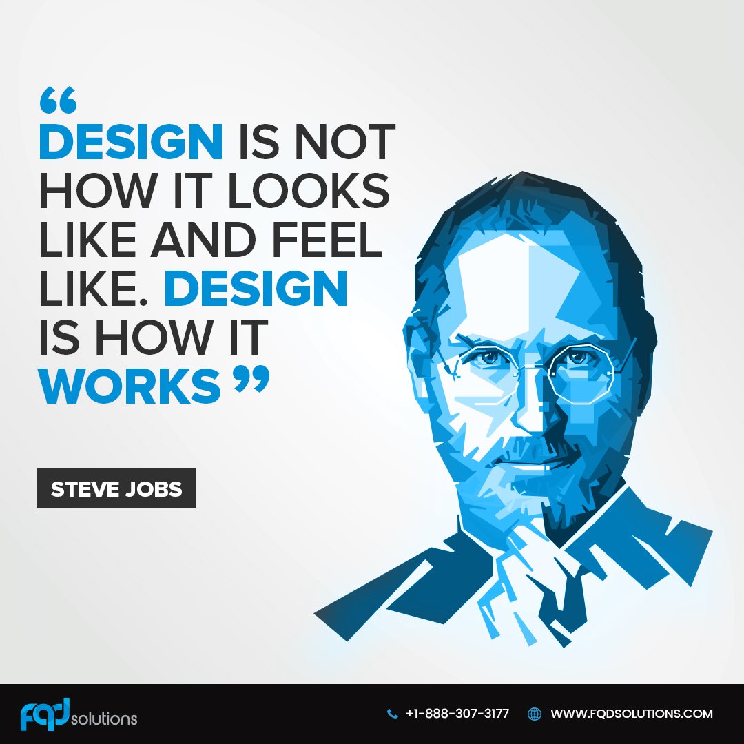 SolutionsFqd's tweet photo. #Qouteoftheday
#FQDSolutions #DigitalTransformation #DesignBetter #Designthinking #Branding #SteveJobs #WednesdayMotivation https://t.co/tiGJoRNJ8U
