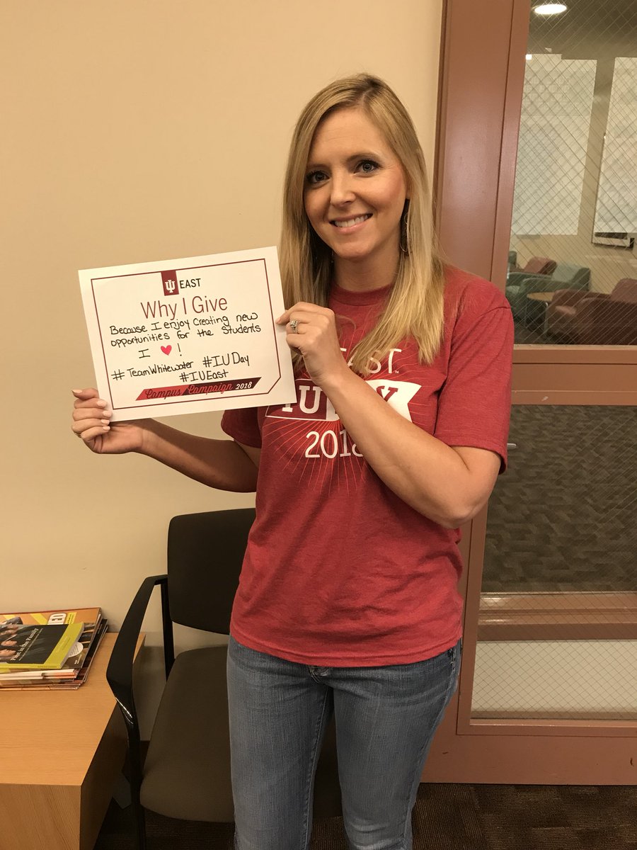 IUE Career Services ❤️’s to support our students! #IUDay #TeamWhitewater #IUEast