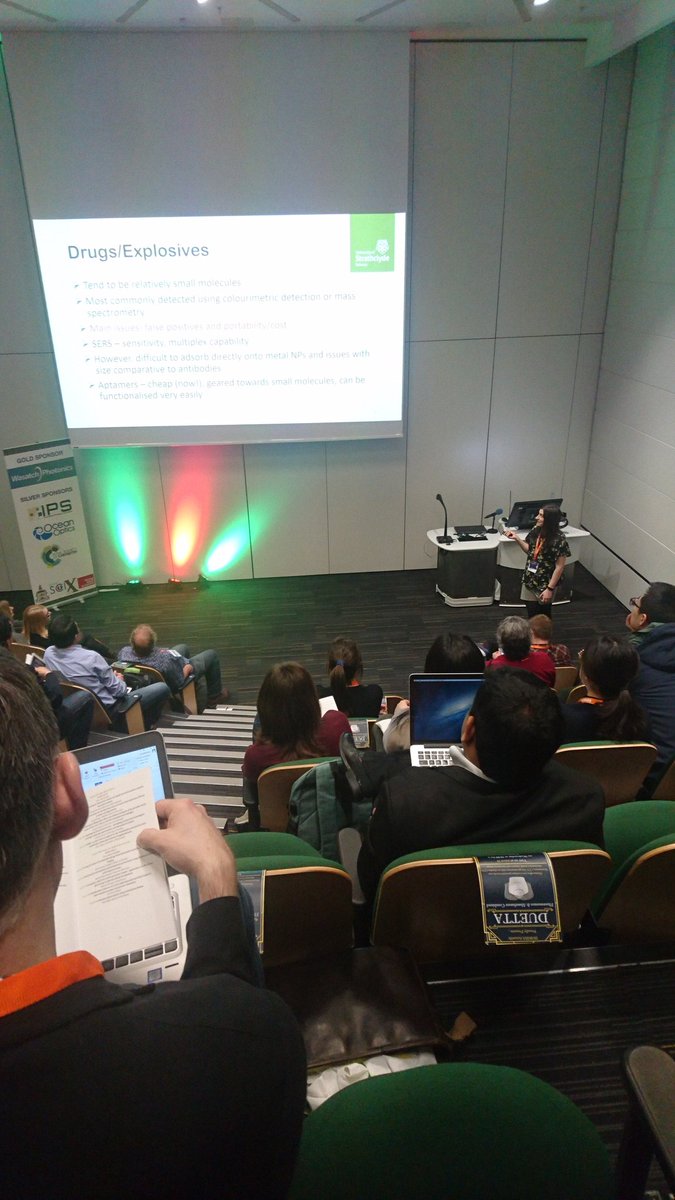 craig0311's tweet photo. @MilliganKirsty1 from @nanometchem is now showing us how to fight crime with her SERS assays for drugs and explosives detection at #SpringSciX2018 https://t.co/P3Q89ZN0yI