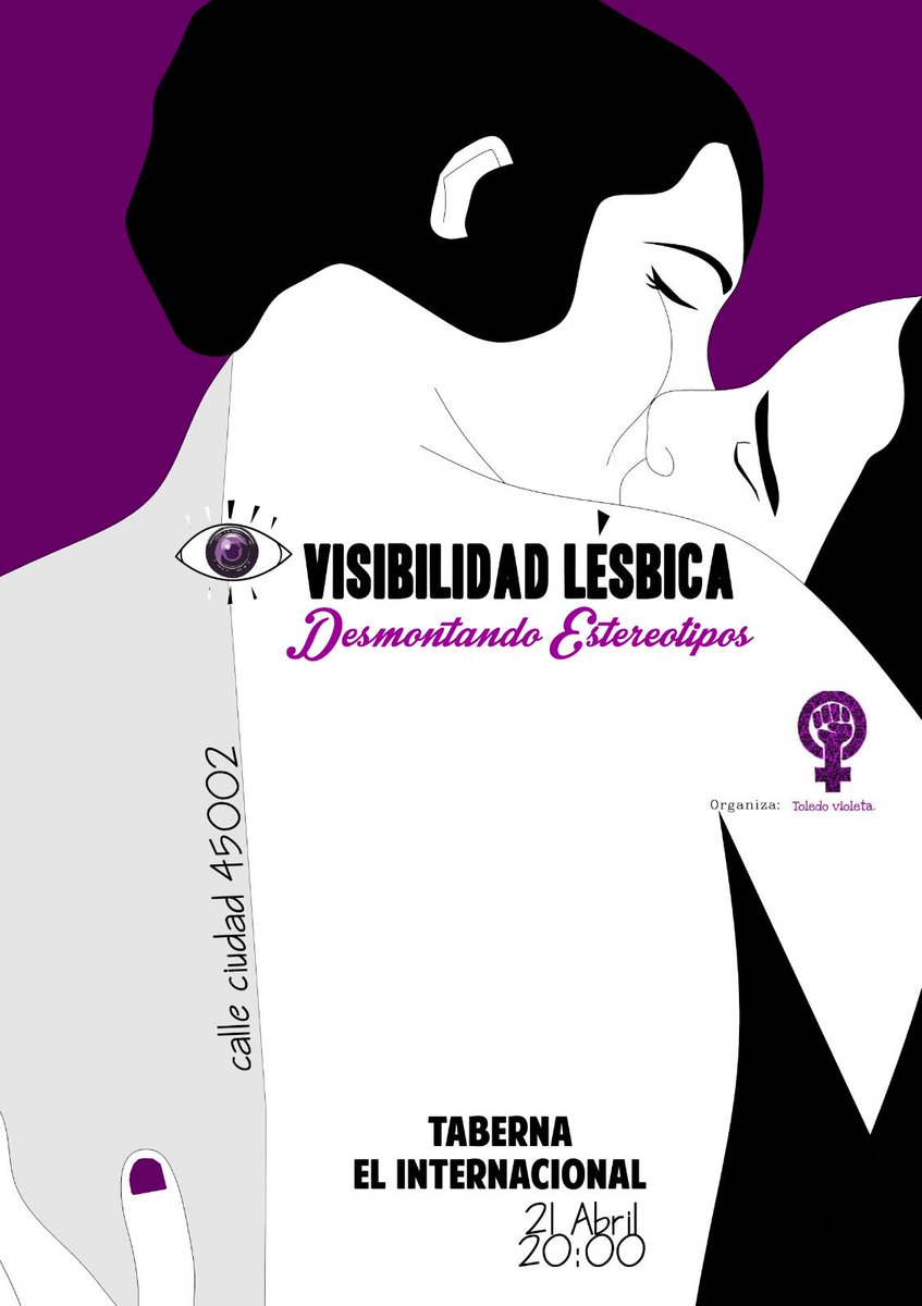 toledovioleta_'s tweet photo. Os esperamos a todas este sábado 21 de abril a las 20:00 en "El Internacional" para hablar sobre visibilidad lésbica y desmontar estereotipos que no os dejarán indiferentes.
¡Nos vemos allí! https://t.co/sTmVIWjd6I