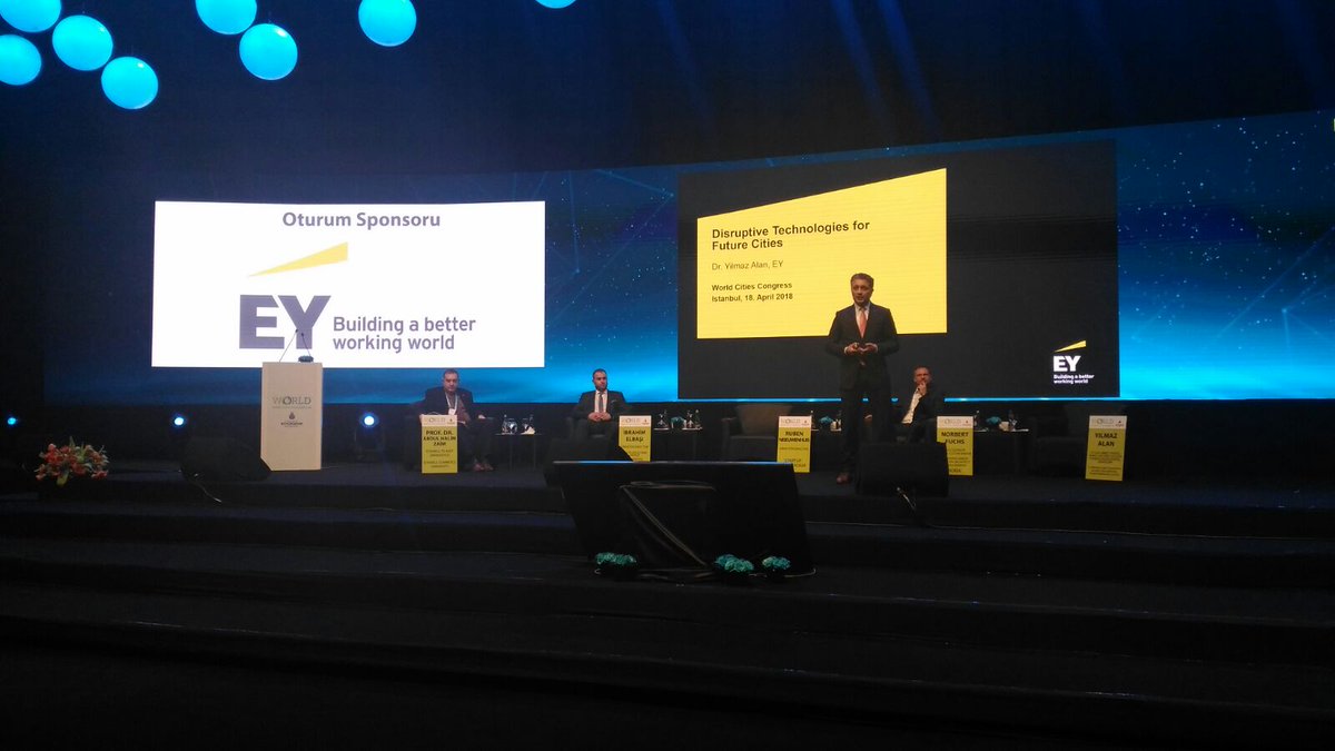 EY GSA Bölgesi Şirket Ortağı, Kamu Sektörü Gelişen Teknolojiler ve Dijital Dönüşüm Lideri @Alan_YMZ , “oturum sponsoru” olarak yer aldığımız #WorldCities2018'de "Şehirde Dijital Dönüşüm ve Ekonomi Paneli"nde konuşmacı olarak yer alıyor.
