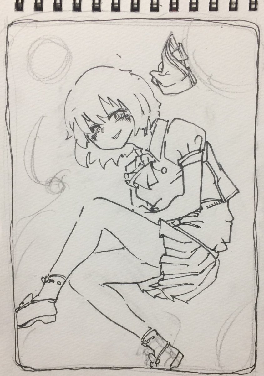 #深夜の真剣お絵描き60分一本勝負
途中 