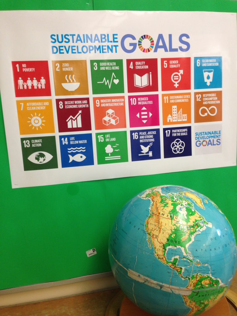 EricBetteridge's tweet photo. Excited to receive UN SDG poster for our Geography classroom @HawksHillcrest #teachSDGs #sustainabledevelopment #ocdsb @KathyScheepers is it from you? https://t.co/MgqD51N71W