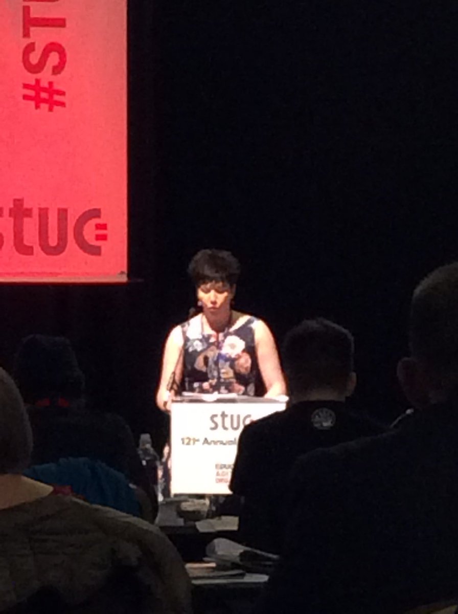David__Belsey's tweet photo. @EISUnion President Nicola Fisher speaking powerfully in favour of immigrants and against the Prevent Duty #STUC2018 https://t.co/aAvPqcMNol
