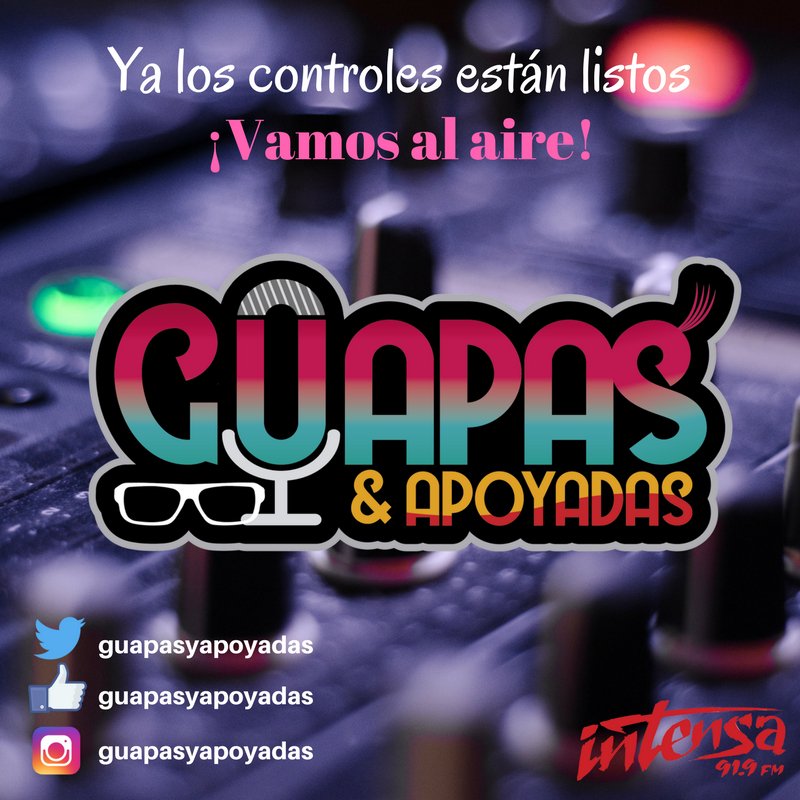 guapasyapoyadas's tweet image. #18Abr ¡Buen día! Ya vamos al aire través de @intensafm 91.9 Con @jacmibelrosas y @JhosbelyM ¡Ya los controles están listo! Y tú ¿Ya lo estás? Envíanos tu foto que estas en sintonía y te mandaremos saludos cuando vayamos al aire.