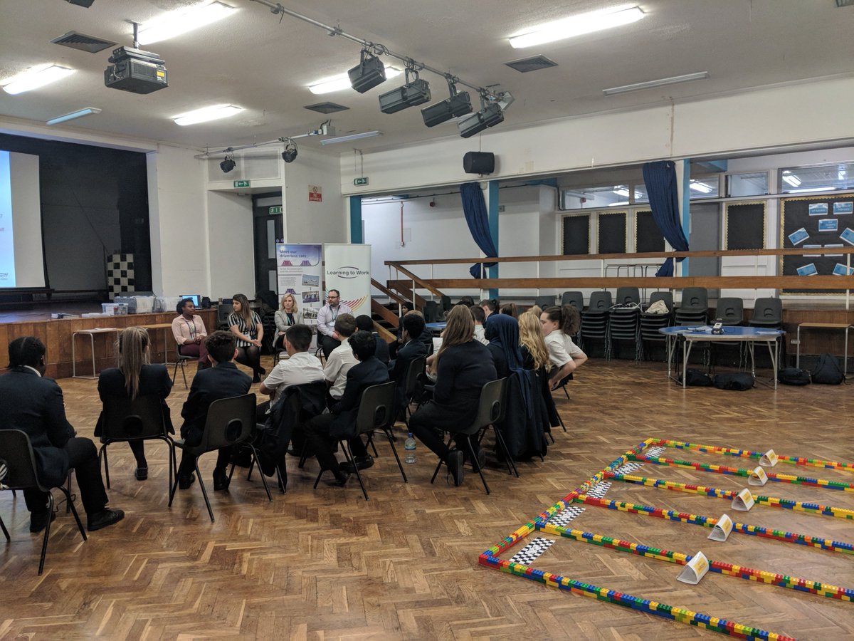 LearningtoWork's tweet photo. With the races over, students from @SpringwestA are participating in a Q+A with the volunteers from @yourHeathrow . #HSSCC #makeadifference https://t.co/gRk8CJ9zHe