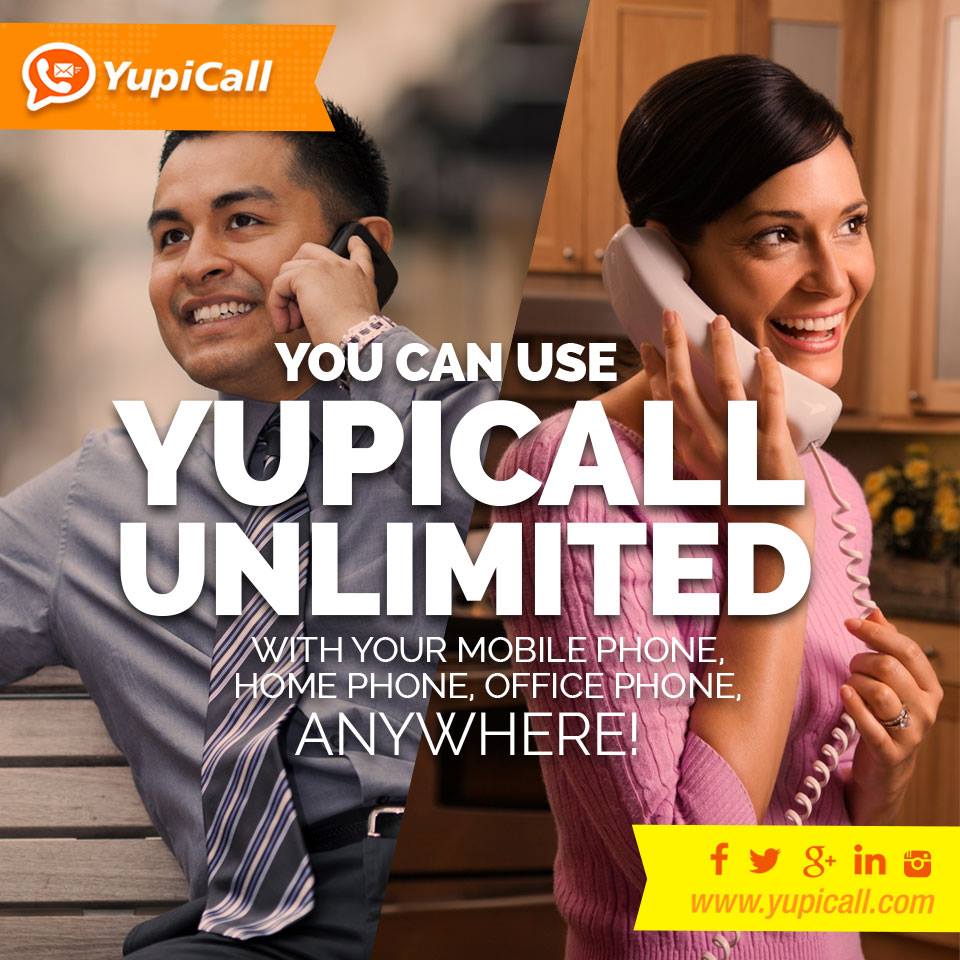 YupiCall's tweet photo. You can use YupiCall Unlimited with your mobile phone, home phone, office phone, anywhere! https://t.co/VT2X13EYcP