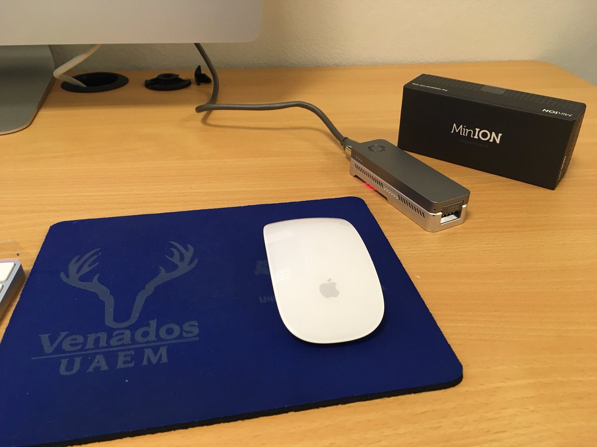 ltpm_mx's tweet photo. Today it’s the day. 🙌🏻 @uaemorelos @nanopore #MinION #Nanopore @Nidibelh @ErickCuevasF https://t.co/NONULftRX6
