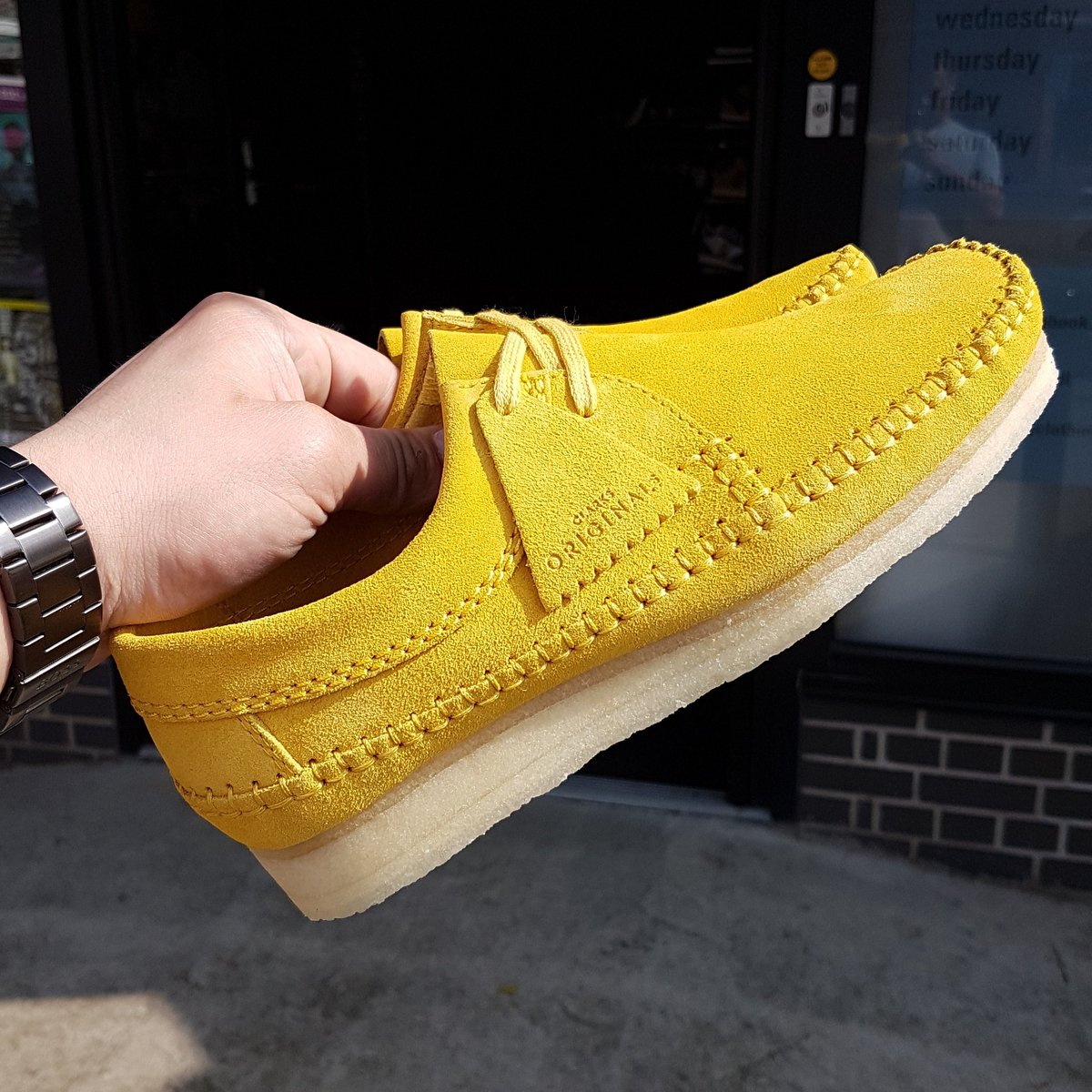 clarks weaver yellow