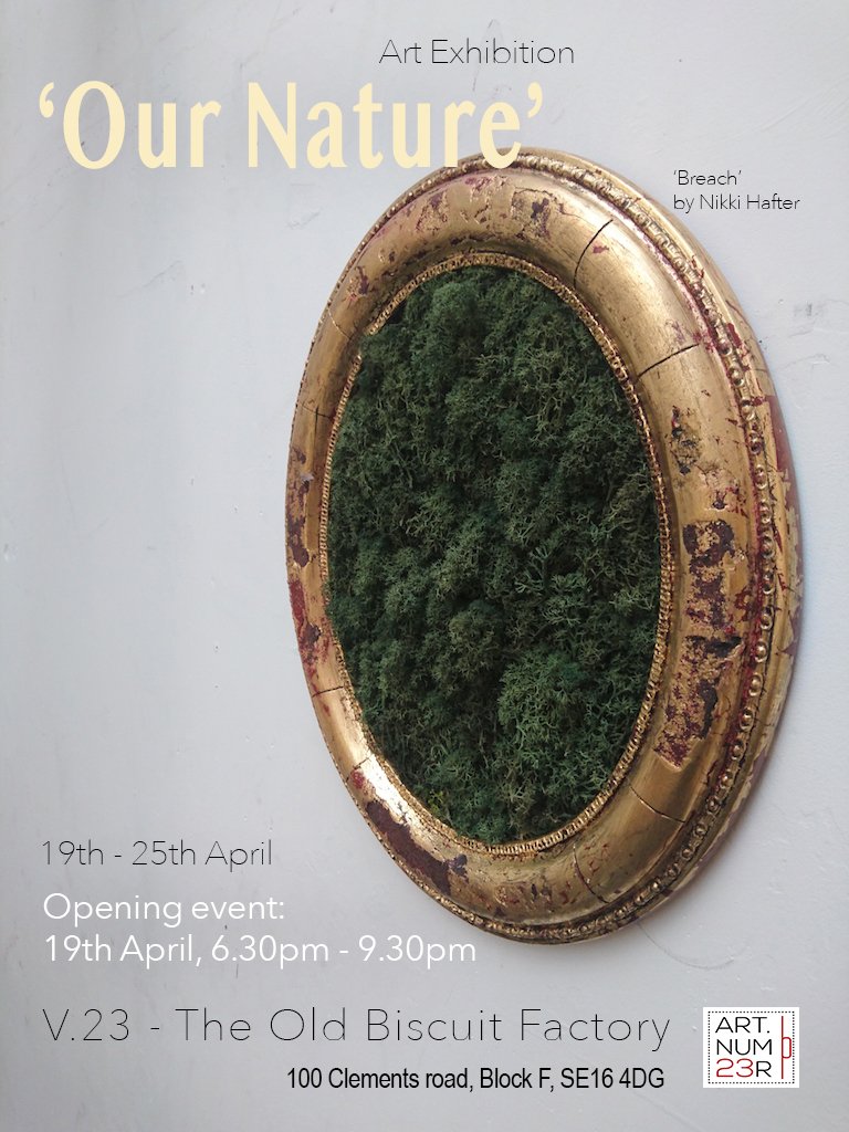 I'm exhibiting three of my wild England landscapes at OUR NATURE exhibition in the Old Biscuit Factory (Garibaldis and Twiglets were made there), Bermondsey. Starts tomorrow evening and lasts a week ... artnumber23.uk/upcoming  <a href="/PutneyArtists/">Putney Artists</a>