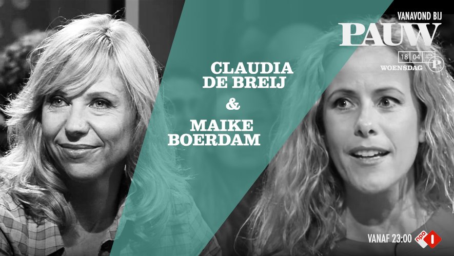CafeKockelmann's tweet photo. Vanavond bij #Pauw schuiven @claudiadebreij en @MaikeBoerdam aan om te praten over de musical 'Soof'. De eerste zingt het nummer 'Deze Armen' en de tweede vertolkt de hoofdrol. https://t.co/jFPb2BX4DF https://t.co/Ya5BTJuWbl