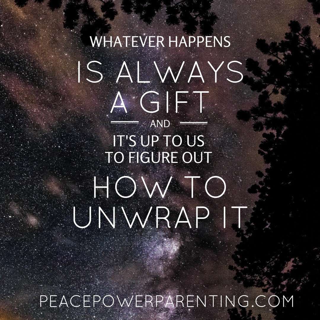 If we can get to the place where we are able to stop judging, good/bad, and love it all, things start to get really bright and powerful. #innerpeace #outerpower #love #gratitude #parenting #peacepowerparenting