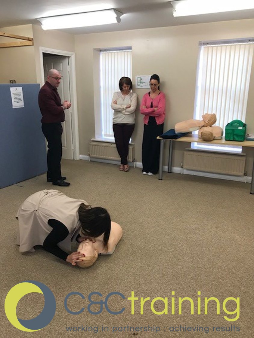 CandCTraining's tweet photo. Our Senior Account Manager Danielle is taking part in Emergency First Aid at Work today - why not join us on our next course in June? https://t.co/qCs71Z34TI #FirstAid #training #health #safety #learning #education https://t.co/ju5gJsQq6L