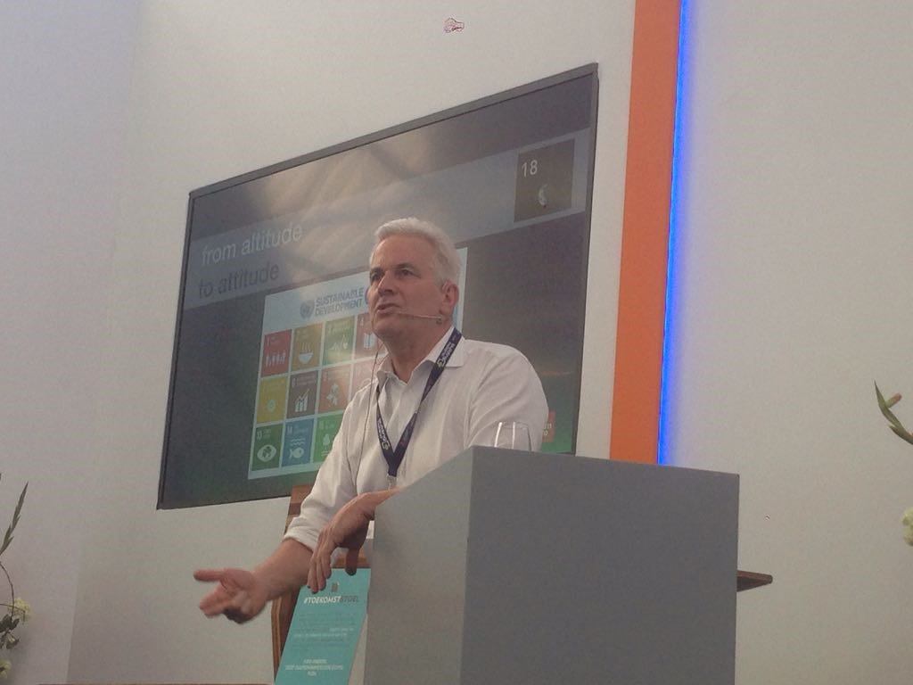 Krachtige en inspirerende lezing van Thomas Rau tijdens #BuildingHolland2018 over #materialenpaspoort #madaster #toekomststoel. <a href="/BuildingHolland/">Building Holland</a>