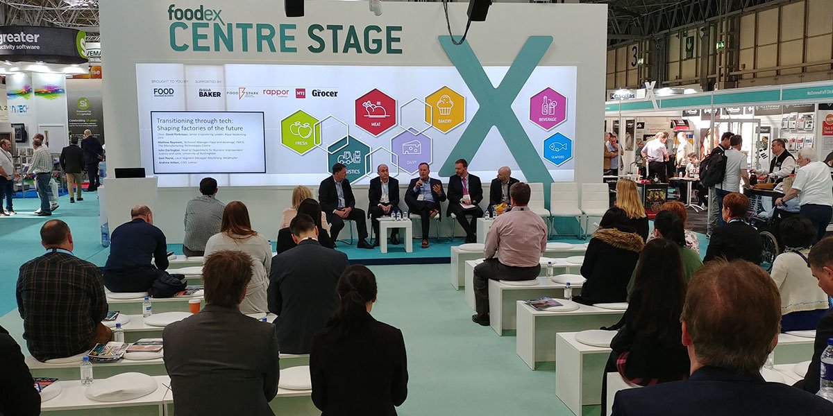 haskoning's tweet photo. Great panel-session today a #FDX2018 about "Factories of the future - a forward look at the transformational impact of technology over the next 10 years”, led by several experts and chairman David Parkinson @RHDHV . https://t.co/iGQCHO2WHt