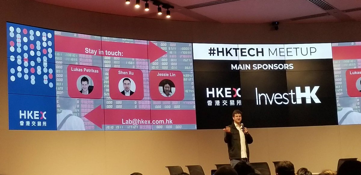 New monthly meetup for #tech852 startup community in Hong Kong.  Alibaba entrep fund only invest in 1 startup per month not enough. Startup linking old phones with new via messaging.  3d facial scanning for glasses and printed shoes. Drink not free. Looking forward to the next.