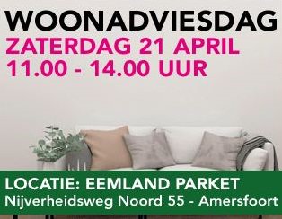 Bezig met de #aankoop, #inrichting of de (ver)bouw van uw woning? Kom 21 april as. tussen 11-14 uur naar de #Woonadviesdag bij <a href="/EemlandParket/">EemlandParket</a> in #Amersfoort. Dé plek voor tips, adviezen, inspiratie en #financieel advies van @Rabo_Amersfoort. Zien we u daar?