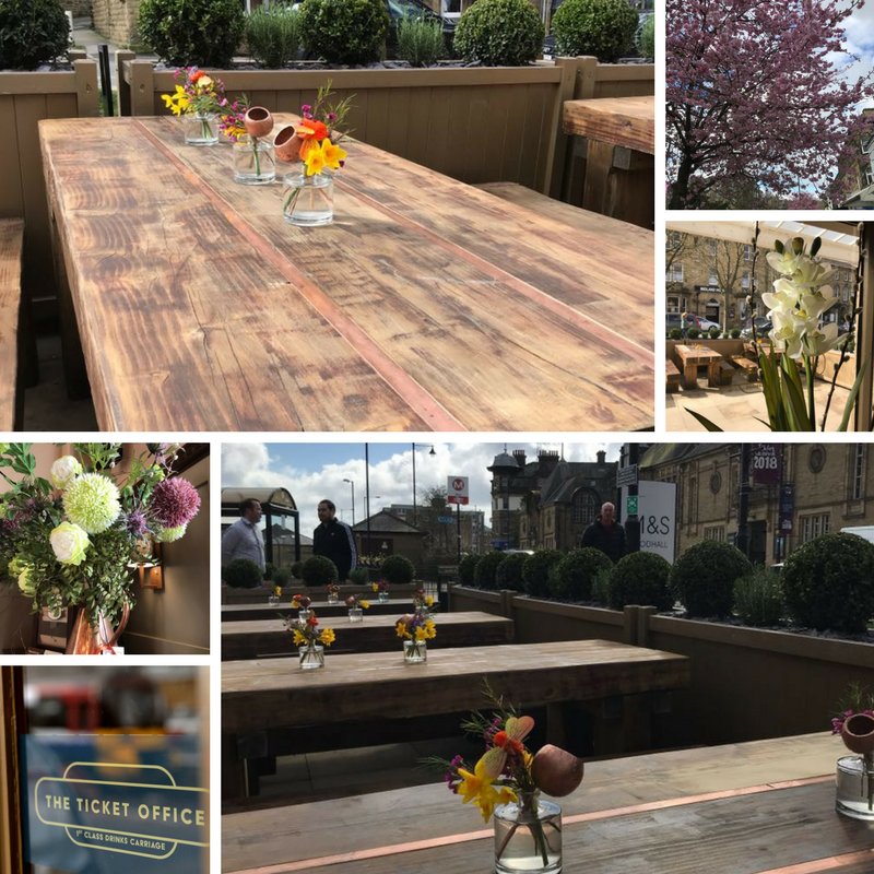 ticketofficebar's tweet photo. Spring has arrived at @ticketofficebar &amp; look what else has......#garden #outsidespace #beergarden #gingarden #spring #platformthree #ticketofficeilkley #Ilkley #spring #Spring18 #Wednesday https://t.co/pXsSKLzjRq