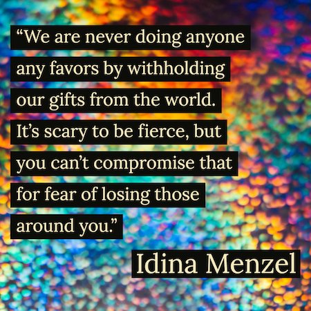 Nat'l Endow f/t Arts (@neaarts) on Twitter photo "We are never doing anyone any favors by withholding our gifts from the world. It's scary to be fierce, but you can't compromise that for fear of losing those around you." -- <a href="/idinamenzel/">Idina Menzel</a>
How does engaging in the arts make you feel fierce? #WisdomWednesday "We are never doing anyone any favors by withholding our gifts from the world. It's scary to be fierce, but you can't compromise that for fear of losing those around you." -- <a href="/idinamenzel/">Idina Menzel</a>
How does engaging in the arts make you feel fierce? #WisdomWednesday