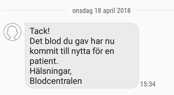 eos_95's tweet photo. Ett av de bättre smsen man kan få. #geblod https://t.co/n5pZSQOfDg https://t.co/DCxwXXgt9T
