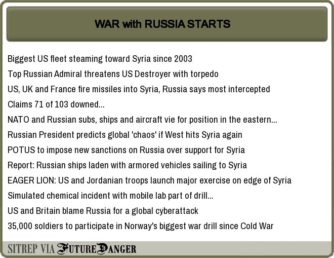 FD_SignsOfWar's tweet photo. FutureDanger Indicator: WAR with RUSSIA STARTS
HeatMap Column 2> https://t.co/E3V542dwO5
#Russia #NATO #ConsideringAggression #Threat https://t.co/EpUraqmACM