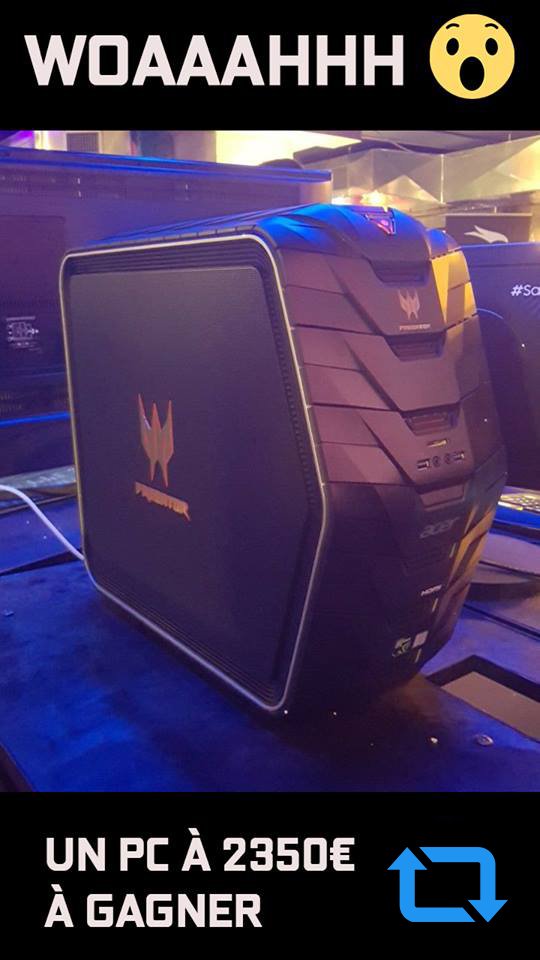 NETGEARgamingFr's tweet photo. Dernier jour pour gagner le gros gros PC (2350€) 💪💪

Pour participer
👉 #RT
👉 #Follow @NETGEARgamingFr @AlexclickTv 

Bonne chance les brozers 🤘 https://t.co/P99eJIbCVE