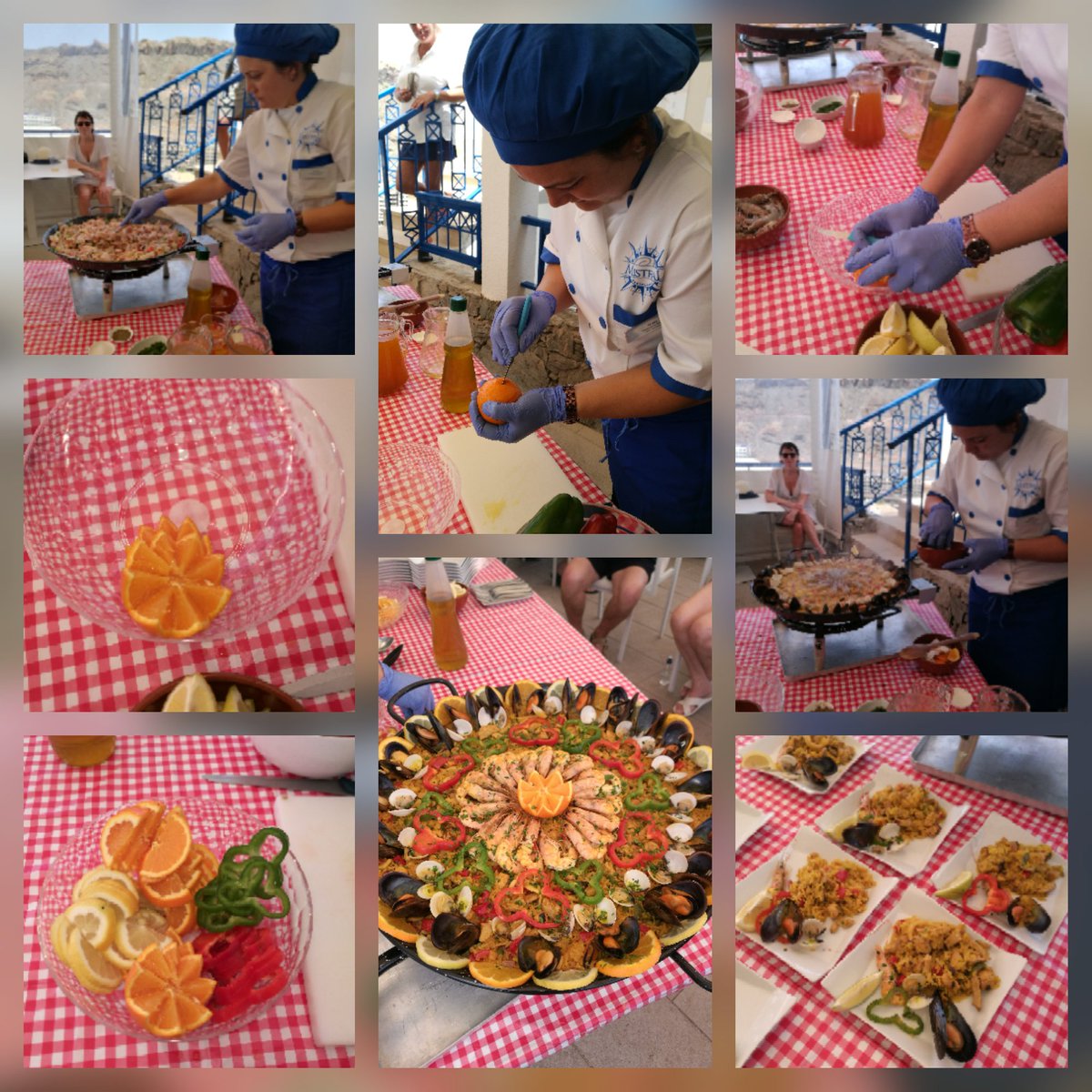 CharlotteCatCCB's tweet photo. Another wonderful #Paella cooking demonstration by the lovely Greta! Wonderful aromas, a rainbow of colours and delicious taste! Our guests loved it! 👏 #DiamondExperience #CalaBlanca #OneTeamOneDream @Mistraltaurito #FoodGloriousFood https://t.co/nrOvFnirTq